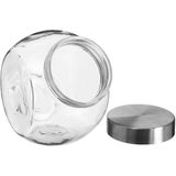Snoeppot/voorraadpot 1,5L glas met RVS deksel - 1500 ml - Voorraadpotten met luchtdichte sluiting