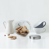 Snoeppot/voorraadpot 1,5L glas met RVS deksel - 1500 ml - Voorraadpotten met luchtdichte sluiting