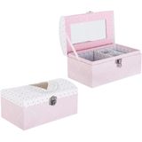 Atmosphera - Sieradenkistje - Roze - Karton - 20 x 10 x 12 cm