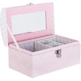 Atmosphera - Sieradenkistje - Roze - Karton - 20 x 10 x 12 cm