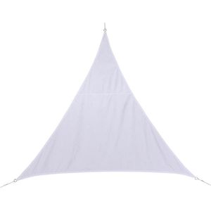 Polyester schaduwdoek/zonnescherm Curacao driehoek wit 2 x 2 x 2 meter