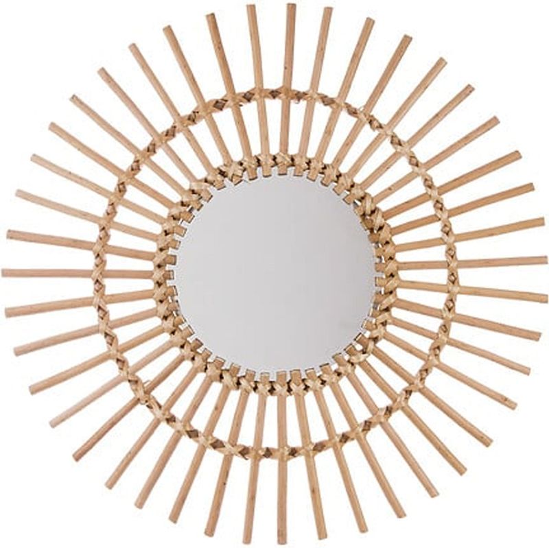 Rotan Spiegel Rond – Diameter 58 cm