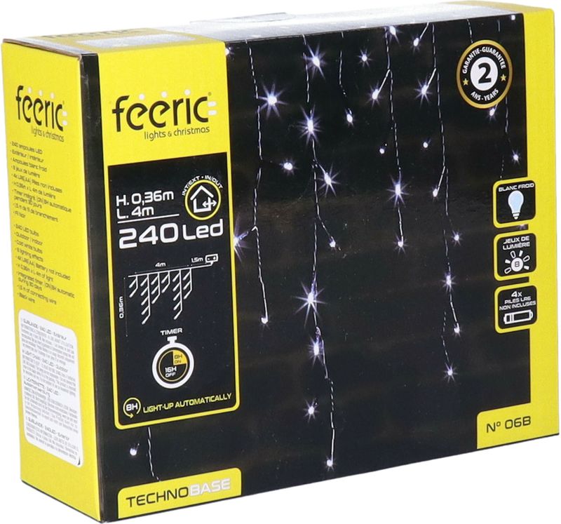 Feeric Lights & Christmas Ijspegelverlichting -240 leds - helder - 400 cm- buiten -batterij