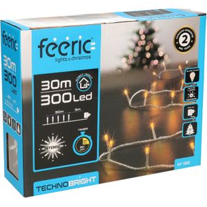 Feeric lights Kerstverlichting - warm wit - 30 meter - 300 led lampjes - transparant snoer