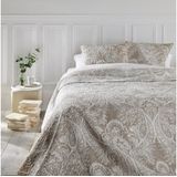 Luxe bedsprei deken MARIE beige 240 x 260 met slopen