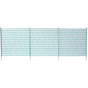 Strand/camping windscherm gestreept wit/blauw 300 cm x 120 cm