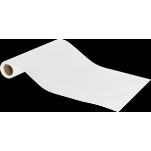 Tafelloper - Tafelkleed - glitter satijn stof satijn wit - lengte 500cm  x breedte 28 cm
