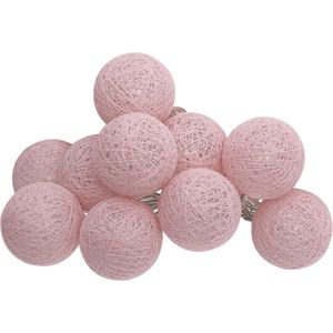 Atmosphera LED slinger 10 bollen D6 cm licht roze 1,5 meter - Sfeerverlichting