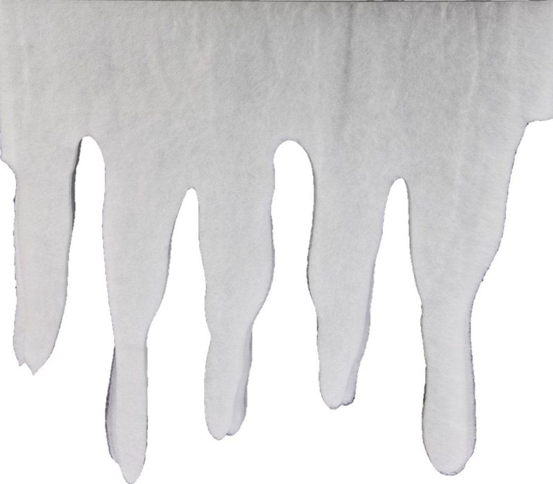 Feeric Christmas Ijspegelrand - wit - 200 x 35 - polyester - sneeuwrand - sneeuwversiering