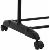 5Five Kledingrek met enkele stang - kunststof/metaal - zwart - 80 x 42 x 160 cm