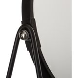 Dubbele make-up spiegel/scheerspiegel op voet 19 x 8 x 21 cm zwart - Badkamer scheerspiegels op standaard