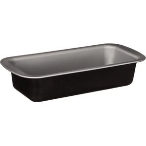 5Five Cake bakken bakvorm/bakgerei Backery Pro - metaal - anti-aanbak laag - zwart - 29 x 13 x 6 cm