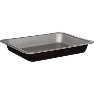 5Five Ovenschaal of bakvorm/diepe bakplaat Backery Pro - metaal - anti-aanbak laag - zwart - 36 x 27 cm