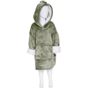 Atmosphera - Poncho Plaid - Draak - Fleece - Geschikt voor Kinderen