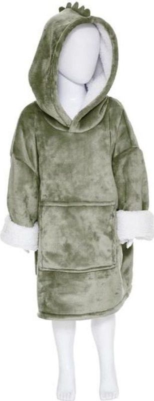 Atmosphera - Poncho Plaid - Draak - Fleece - Geschikt voor Kinderen