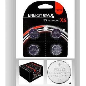 Knoopbatterijen - SET VAN 4 CR2032 KNOOPBATTERIJEN - 3 volt