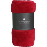 Atmosphera - Fleece Deken - Rood - 130 x 180 cm - 100% Fleece Microvezel Polyester