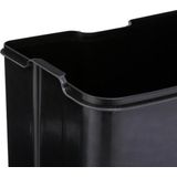 5Five Vuilnisemmer Metaal - Zwart - 35 x 32 x 62 cm - 30 l