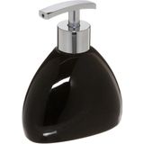 5Five Zeeppompje/zeepdispenser van keramiek - zwart - 300 ml