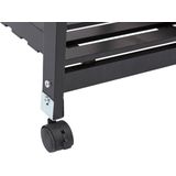 5Five Keukentrolley - met lades - zwart - hout/metaal - 82 x 66 x 35 cm - keukenkast
