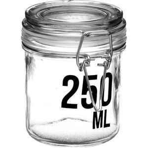 Inmaakpot/voorraadpot 0,25L glas met beugelsluiting - 250 ml - Voorraadpotten met luchtdichte sluiting