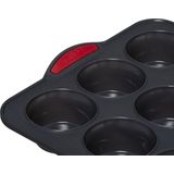 5Five Muffins en cupcakes bakken bakvorm/bakblik - 33 x 24 cm - voor 12x stuks - Siliconen