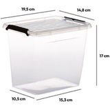 Opbergbox - Transparant - Kunststof - 30L