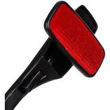 Kledingborstel/pluizenborstel zwart/rood 25 cm met roterende kop - Kleding borstel