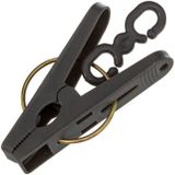 Droogcarrousel/droogmolen donker grijs met 24 knijpers 45 x 33 cm van kunststof - Droogrekje