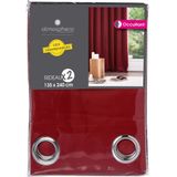 Atmosphera - Verduisterende Gordijnen - Rood - Set van 2 - B135 x L240 cm