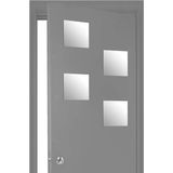 5Five Plak spiegels tegels - 4x stuks - glas - zelfklevend - 20 x 20 cm - vierkantjes - muur/deur/wand