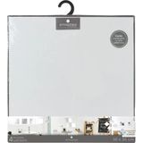 5Five Plak spiegels tegels 4x stuks glas zelfklevend vierkantjes muur/deur/wand