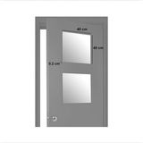 5Five - Plak Spiegel Tegels - Spiegel - Glas - 2x Stuks - Zelfklevend - 40 x 40 cm