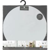 5Five Plak spiegels tegels - 4x stuks - glas - zelfklevend - 30 x 30 cm - rondjes - muur/deur/wand