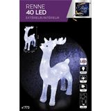 Feeric christmas rendier met licht - 45,5 cm -40 led lampjes- verlichte figuren