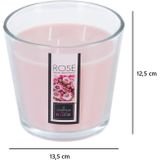 Atmosphera - Geurkaars - Lichtroze - Rozen Bloemen Aroma - 40 Branduren - 13 x 12 cm
