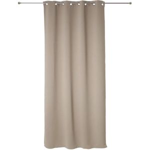 Atmosphera - Verduisterende Gordijnen - Beige - Set van 2 - B135 x L240 cm - Geplooid - Met Ringen - Kant en Klaar