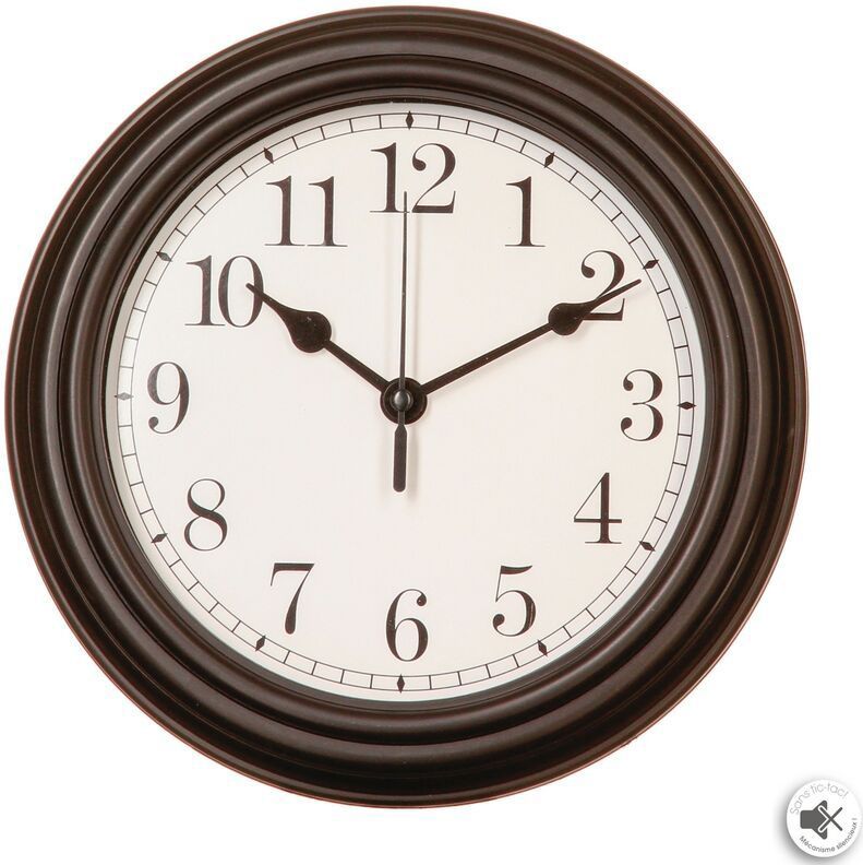 Atmosphera - Authentieke klok - Wit - 22x22x3,8 cm - Hout - Stil uurwerk