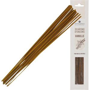 Atmosphera Wierook stokjes in vanille geur - voordeelpak - 20x stokjes - 25cm - Comfort gevoel