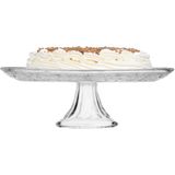 Secret de Gourmet - Renaissance - Taartplateau - Transparant - Glas, 9 x 29 cm, Met Voet