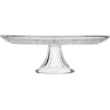 Secret de Gourmet - Renaissance - Taartplateau - Transparant - Glas, 9 x 29 cm, Met Voet