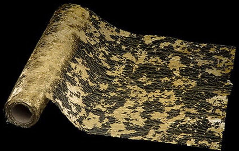 Feeric - Tafelloper - Goud - Bladeren - 500 x 28 cm - Polyester