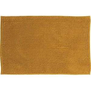 Atmosphera Badkamer kleedje/badmat voor de vloer - 50 x 80 cm - mosterdgeel