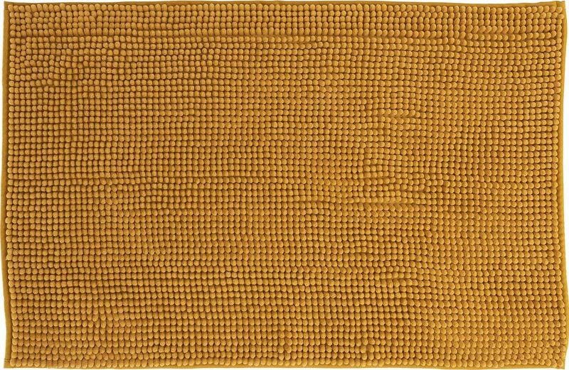 Atmosphera Badkamer kleedje/badmat voor de vloer - 50 x 80 cm - mosterdgeel