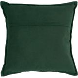 Atmosphera Bank/sierkussens huiskamer Sophia - 45 x 45 cm - donkergroen - polyester - met rits