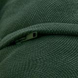 Atmosphera Bank/sierkussens huiskamer Sophia - 45 x 45 cm - donkergroen - polyester - met rits