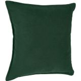 Atmosphera Bank/sierkussens huiskamer Sophia - 45 x 45 cm - donkergroen - polyester - met rits