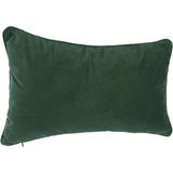 Atmosphera Bank/sierkussens huiskamer Sophia - 30 x 50 cm - Donkergroen - polyester - met rits