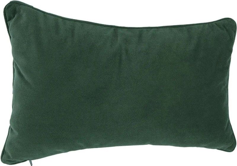 Atmosphera Bank/sierkussens huiskamer Sophia - 30 x 50 cm - Donkergroen - polyester - met rits