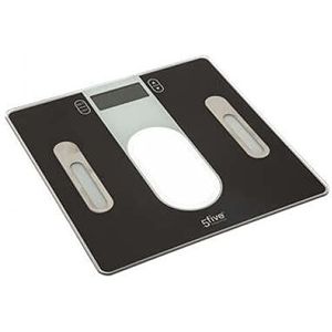 5Five - Profi - Personenweegschaal - Zwart - Glas/Kunststof - 31 x 31 cm - Digitaal